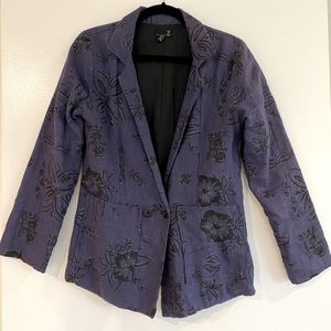 Purple Floral Blazer